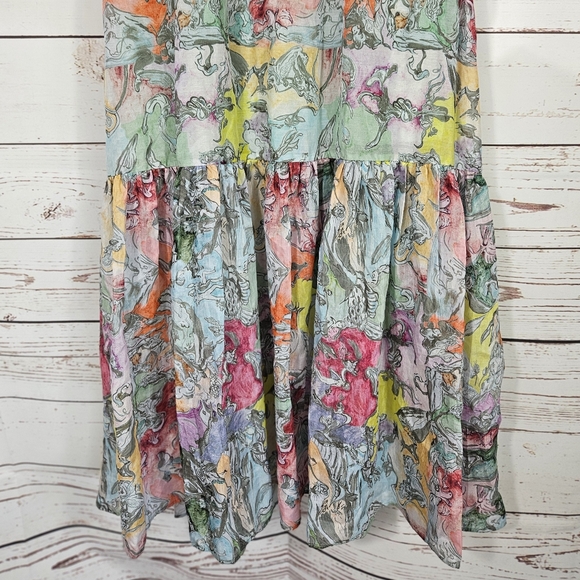 NEW Alice & Olivia x Lola Schnabel | Lola's Dream Colorful Floral Maxi Dress - Picture 7 of 10